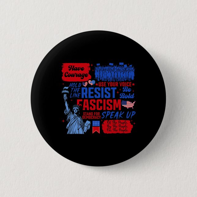 Widerstand gegen den Faschismus liberale aktivisti Button (Vorderseite)
