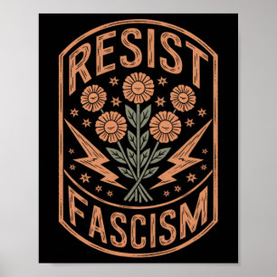 Widerstand gegen den Faschismus Protest Trump gege Poster