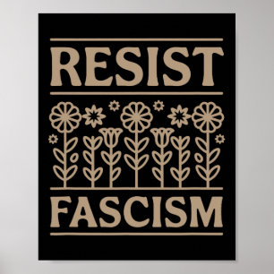 Widerstand gegen den Faschismus Protest Trump gege Poster