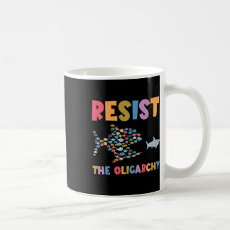 Widerstand gegen die Oligarchie Funny Fish Anti Tr Kaffeetasse