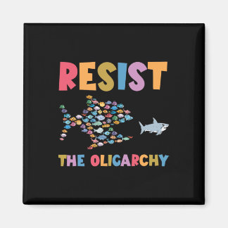 Widerstand gegen die Oligarchie Funny Fish Anti Tr Magnet