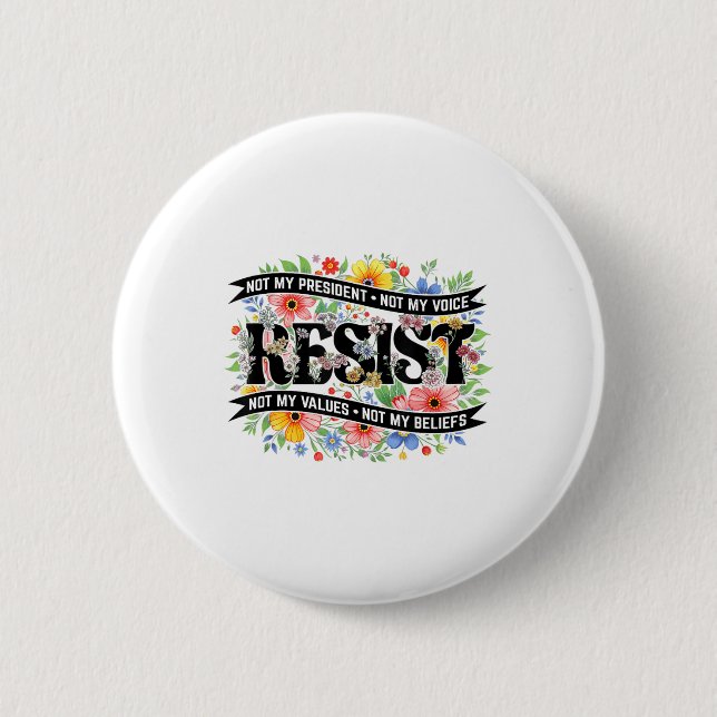 Widerstand gegen politische Proteste nicht mein Pr Button (Vorderseite)