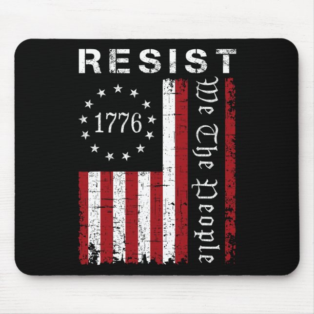 Widerstand gegen Protest Wir, die Volksflagge Prot Mousepad (Vorne)