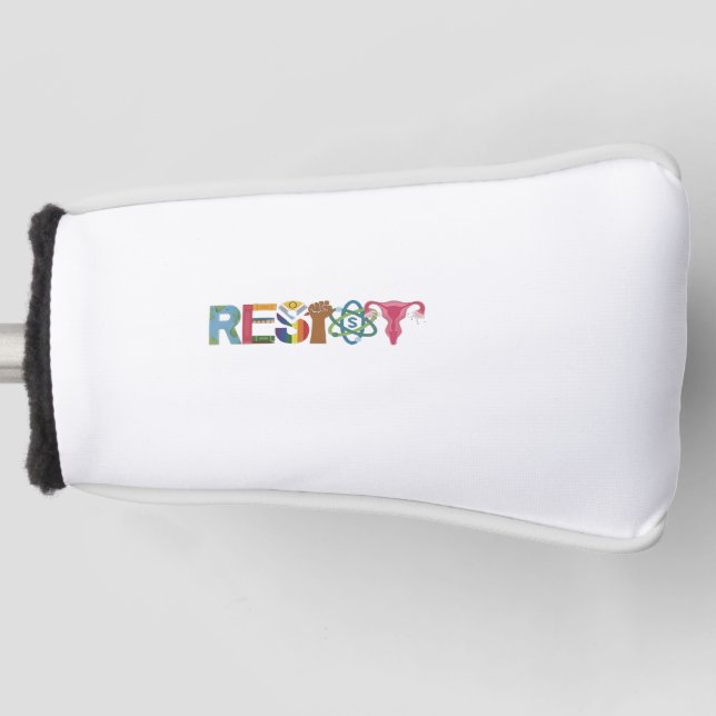 Widerstand gegen Shirt Faustprotest Liberale Golf Headcover (Vorderseite)