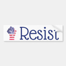 Widerstand gegen Trump: Fist amerikanischer Flag-D