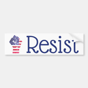 Widerstand gegen Trump: Fist amerikanischer Flag-D Autoaufkleber