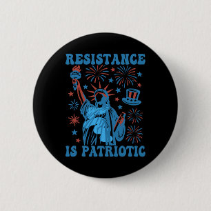 Widerstand ist patriotisch Statue der Freiheit 17. Button