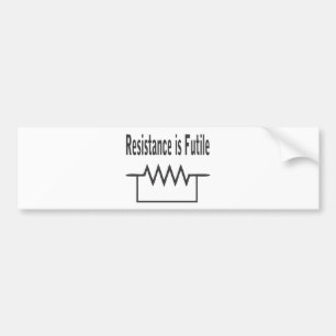 Widerstand ist vergeblich autoaufkleber