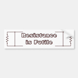 Widerstand ist vergeblich autoaufkleber