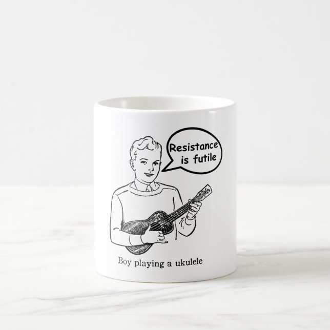 Widerstand ist vergeblich (Ukulele) Kaffeetasse (Mittel)