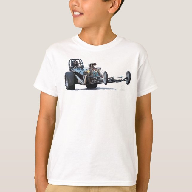 Widerstand-Laufen u. Vintages Dragsters T-Shirt (Vorderseite)