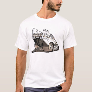 Widerstand-laufende lustige Auto-Karikatur T-Shirt