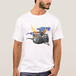 Widerstand-laufende Spitzenbrennstoff Dragster T-Shirt