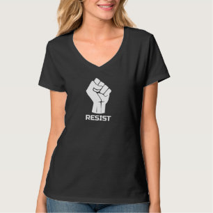 Widerstand mit der Faust - in weiß T-Shirt