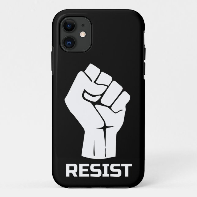 Widerstand mit Faust - in weiß Case-Mate iPhone Hülle (Rückseite)