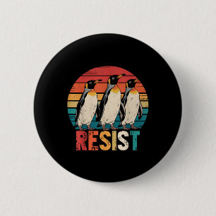 Widerstand Pinguine Protest gegen die Zölle Pingui Button
