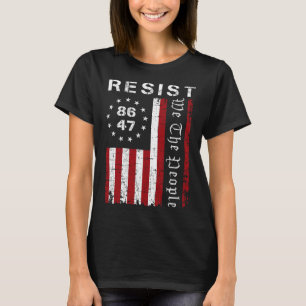 Widerstand Protest Wir Menschen 8647 86 47 Flaggen T-Shirt