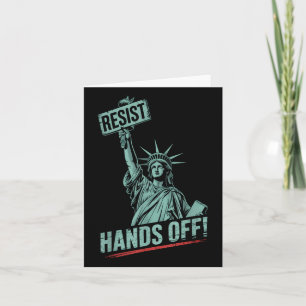Widerstand - Trump macht die Freiheitsstatue pr Karte