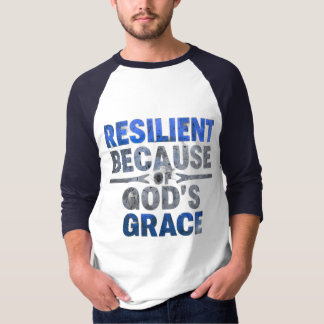 Widerstandbar wegen Gottes Grace-Blue T-Shirt