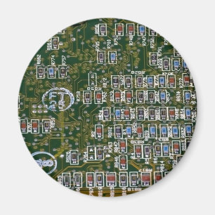 Widerstände auf einer Leiterplatte Magnet