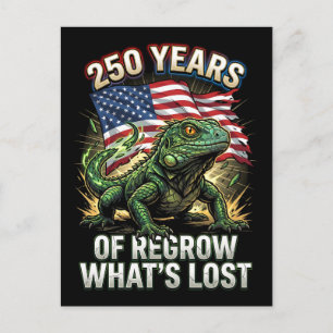 Widerstandsfähiger Reptil Amerika 250 Jahre Postkarte