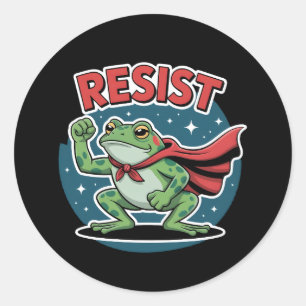 Widerstandsfrosch Portland Frosch Protest für Männ Runder Aufkleber