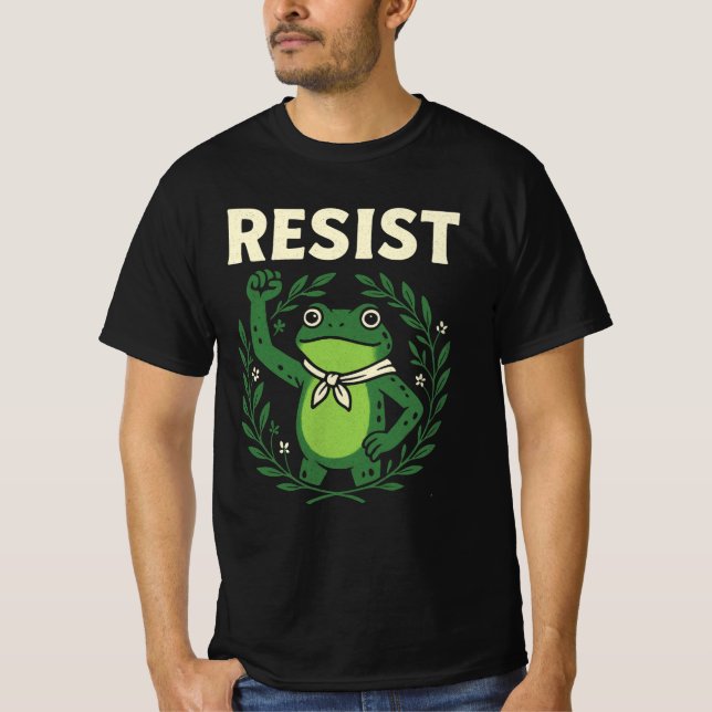 Widerstandsfrosch Portland Frosch Protest für Männ T-Shirt (Vorderseite)