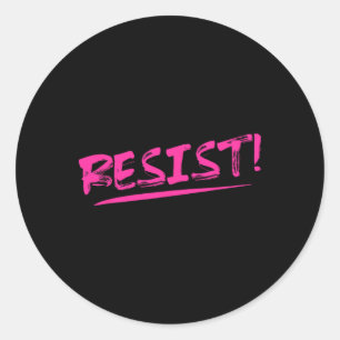 Widerstandskraft-Hände aus Protest - rosa Resisten Runder Aufkleber