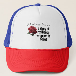 "Widerstandskraft im Blut - T-Shirt zur Rose" Truckerkappe