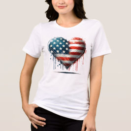 Widerstandskraft im Herzen: Amerikas Geist in der Tri-Blend Shirt