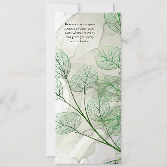 Widerstandskraft- und Bewusskarte Feiertagskarte (Vorderseite)