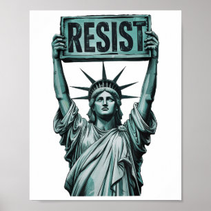 Widerstandsstatue des Liberty Protest amerikanisch Poster