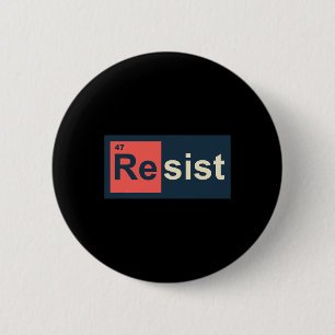 Widerstehe 47 Periodensystem Anti Trump Button