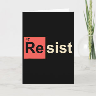 Widerstehe 47 Trump Element Chemisches Symbol Karte