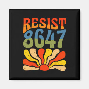 Widerstehe 8647 Flower Anti-Trump Menschenrechte P Magnet