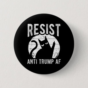 Widerstehe Anti Trump Af Anti Trump Widerstand Kat Button