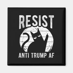 Widerstehe Anti Trump Af Anti Trump Widerstand Kat Magnet