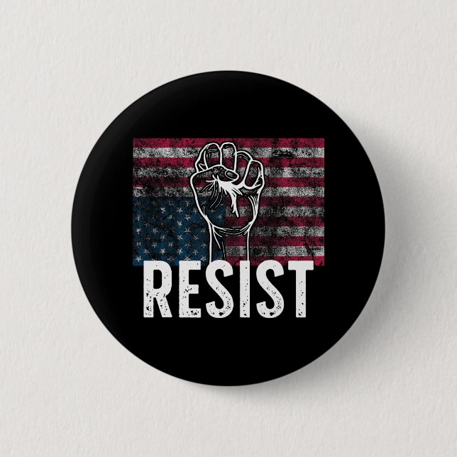 Widerstehe bedrängter verkehrter amerikanischer Fl Button (Vorderseite)