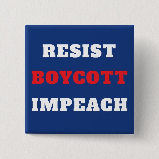Widerstehe Boykott Impeach Hof  Button (Vorderseite)