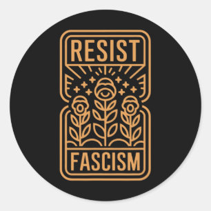 Widerstehe dem Faschismus Protest Trump Anti Trump Runder Aufkleber