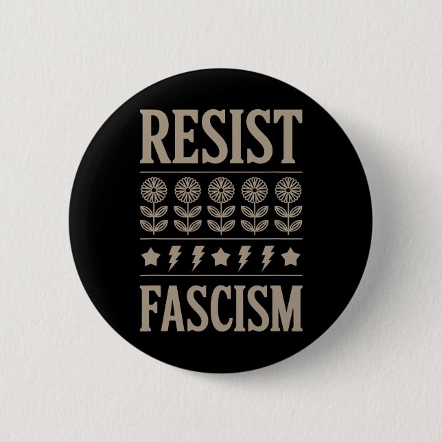 Widerstehe dem Faschismus Protestiere gegen Trump  Button (Vorderseite)