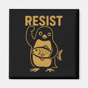Widerstehe der Rebellischen Pinguin-Widerstands-Pr Magnet