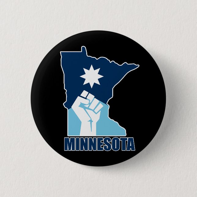Widerstehe erhobener Faust Minnesota Button (Vorderseite)