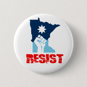 Widerstehe erhobener Faust Minnesota Button