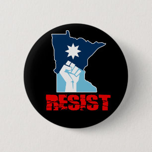 Widerstehe erhobener Minnesota-Faust Button