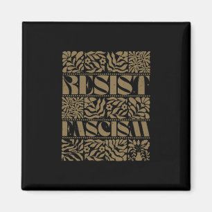 Widerstehe Faschismus Boho Floral Subtil Anti Trum Magnet