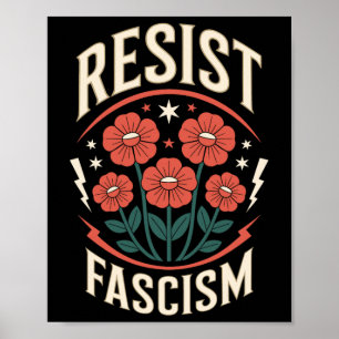 Widerstehe Faschismus Protest Trump Anti Trump 2  Poster