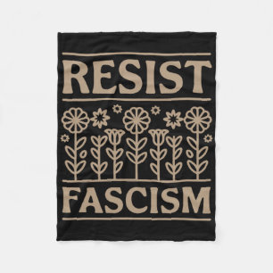 Widerstehe Faschismus Protest Trump Anti Trump 8 Fleecedecke