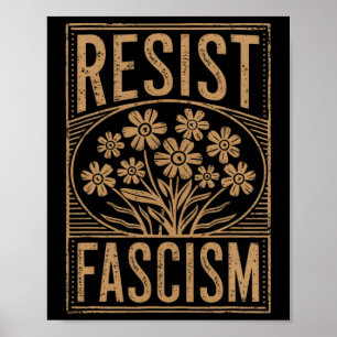 Widerstehe Faschismus Protestiere Trump Anti Trump Poster