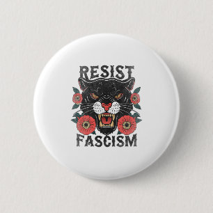 Widerstehe Faschismus Tiger Anti-Trump Soziale Ger Button
